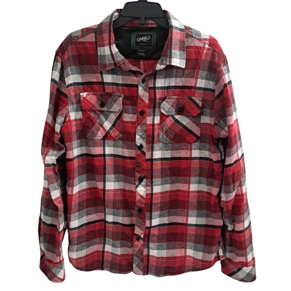 Red Plaid Flannel Women's Size Large - Picture 1 of 6
